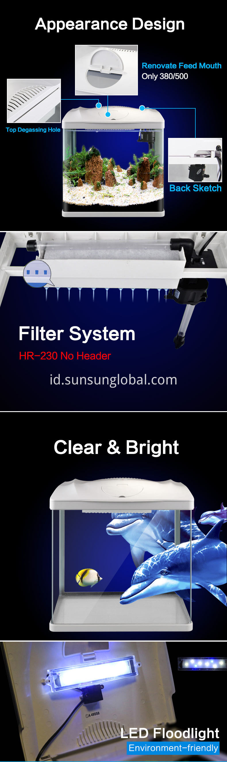 Akuarium Mini Efisien Kinerja Tinggi